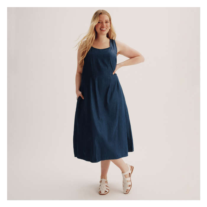 Women+ Denim Midi Dress